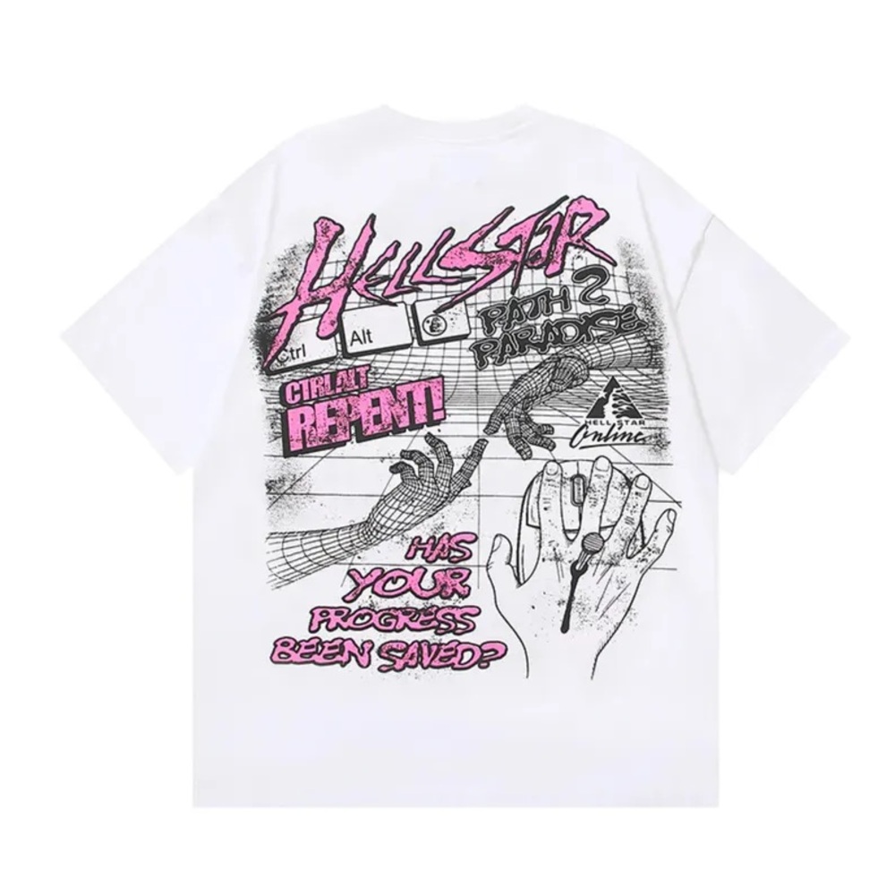 Hellstar Graphic Tee - White and Multicolor - Picture 4 of 4